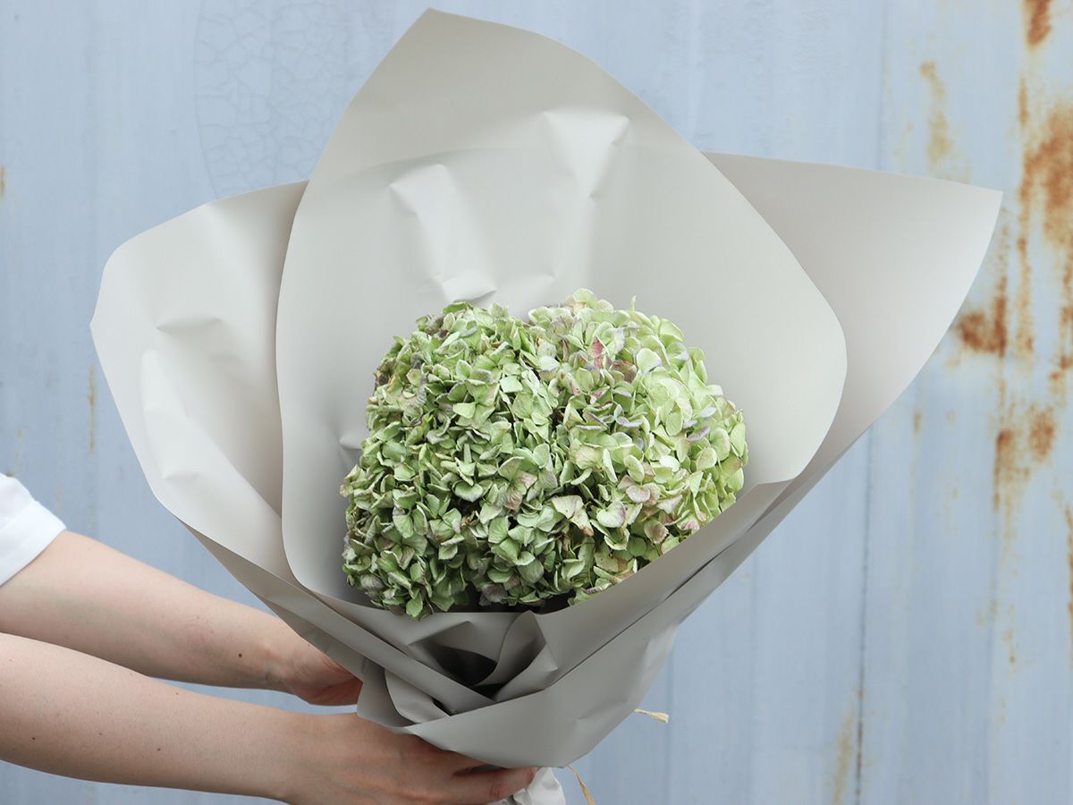 専用＊アジサイ&手まり草  フェイクスワッグ 紫陽花スワッグ | hana-atelier-saki